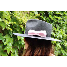Load image into Gallery viewer, Camden Panama Straw Black Wide Brim