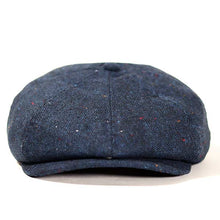 Load image into Gallery viewer, Newsboy Cap Fleck Wool Mix Blue