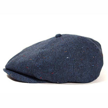 Load image into Gallery viewer, Newsboy Cap Fleck Wool Mix Blue