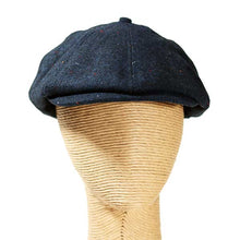 Load image into Gallery viewer, Newsboy Cap Fleck Wool Mix Blue