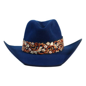 Alma Road Cowboy Hat Blue Floral