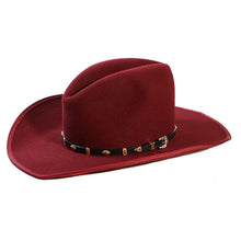 Load image into Gallery viewer, Alma Road Cowboy Hat Burgundy Gold