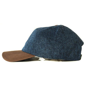 Baseball Cap Harris Tweed & Leather