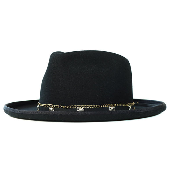 Camden Street Leather Chain Fedora