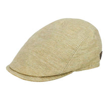 Load image into Gallery viewer, Driver Linen Mix Flat Cap