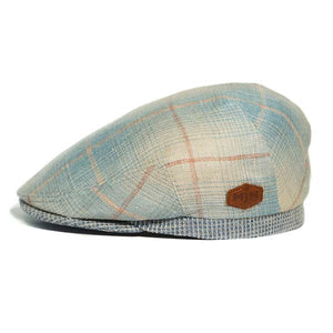 Jordan Organic Hemp Linen Flat Cap Blue