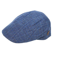 Load image into Gallery viewer, Navy silk ivy flat cap by Carlisle Hats, featuring a classic Maddy Silk Flat Cap style with a smooth, elegant finish.