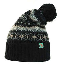 Load image into Gallery viewer, Australian Made Twist Wool Beanie Black