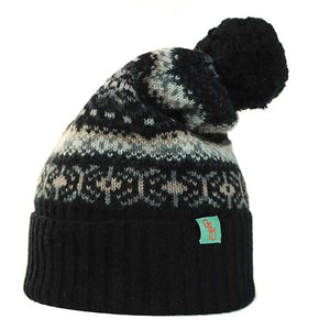 Australian Made Twist Wool Beanie Black