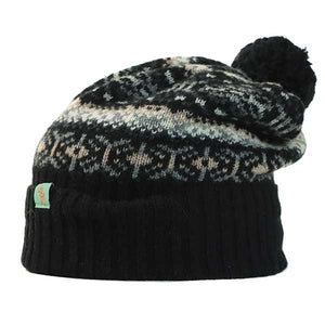 Australian Made Twist Wool Beanie Black