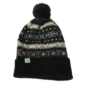 Australian Made Twist Wool Beanie Black