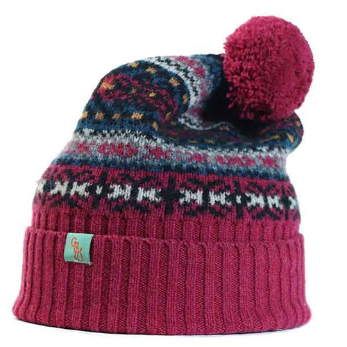 Australian Made Twist Wool Beanie Shiraz