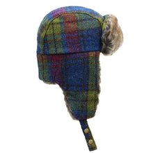 Load image into Gallery viewer, Carlisle Hats tweed trapper hat with ear flaps, cozy and stylish winter accessory, shown in a classic tweed fabric.