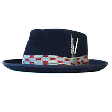 Load image into Gallery viewer, Black Fitzroy Street X Fedora hat by Carlisle Hats with a classic wide brim and stylish design, shown on a mannequin head.