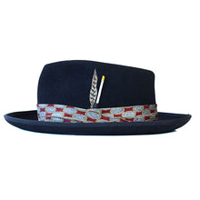Load image into Gallery viewer, Black Fitzroy Street X Fedora hat by Carlisle Hats featuring a classic wide brim and stylish design.
