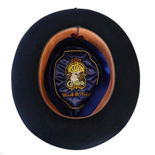 Load image into Gallery viewer, Black Fitzroy Street X Fedora hat by Carlisle Hats, featuring a classic fedora style with a wide brim and stylish design.