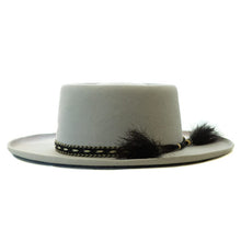 Load image into Gallery viewer, Carlisle Hats Dylan Street Fedora in dark gray wool with a wide brim and classic band, stylish and perfect for urban wear.