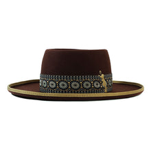 Load image into Gallery viewer, Carlisle Hats Esplanade Hat in chocolate color showing wide brim and stylish design for sun protection and fashion.