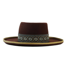 Load image into Gallery viewer, Carlisle Hats Esplanade Hat in chocolate color, featuring a wide brim and stylish design, perfect for sun protection and fashion.