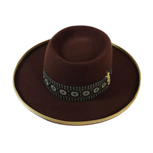 Load image into Gallery viewer, Carlisle Hats Esplanade Hat in chocolate color, featuring a wide brim and stylish design, perfect for sun protection and fashion.