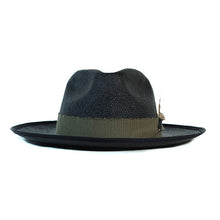 Load image into Gallery viewer, Black Windsor Panama straw hat by Carlisle Hats featuring a wide brim and classic style.