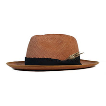 Load image into Gallery viewer, Black Windsor Panama straw hat by Carlisle Hats with a wide brim and classic style, perfect for sunny outdoor wear.