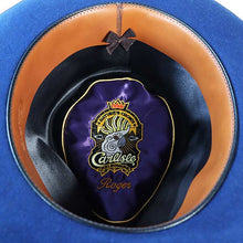 Load image into Gallery viewer, Blue Fitzroy Lane fedora hat by Carlisle Hats, featuring a classic wide brim and stylish design, perfect for casual or formal wear.