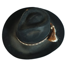 Load image into Gallery viewer, Carlisle Hats Camden Aged Cowboy Hat with distressed leather finish and wide brim, stylish Western accessory.