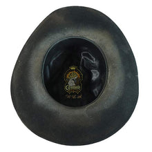 Load image into Gallery viewer, Carlisle Hats Camden Aged Cowboy Hat featuring a distressed leather finish and wide brim, perfect for Western style outfits.