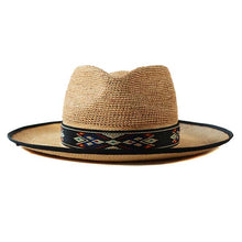 Load image into Gallery viewer, Carlisle Hats Camden crochet top Panama hat with wide brim and woven design, perfect for sun protection and stylish summer wear.