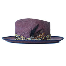 Load image into Gallery viewer, Carlisle Hats Camden Panama straw hat in chocolate Shiraz color, featuring a wide brim and woven straw design.