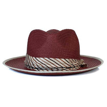 Load image into Gallery viewer, Carlisle Hats Camden Panama straw hat in dark copper with a wide brim and adjustable band, lightweight and stylish for sunny days.