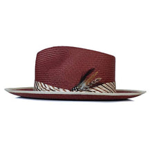 Load image into Gallery viewer, Carlisle Hats Camden Panama straw hat in dark copper with a wide brim and woven design, perfect for sun protection and stylish wear.