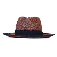 Load image into Gallery viewer, Carlisle Hats Camden Panama straw hat with speckled design, 55cm size, featuring a wide brim and woven straw texture.
