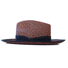 Load image into Gallery viewer, Carlisle Hats Camden Panama straw hat with speckled design, 55cm size, featuring a wide brim and woven straw texture.