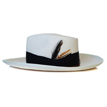 Load image into Gallery viewer, White Camden Panama straw hat by Carlisle Hats with a wide brim and classic style, perfect for sun protection and casual wear.