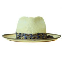 Load image into Gallery viewer, Yellow Camden Panama hat by Carlisle Hats, featuring a wide brim and woven straw design.