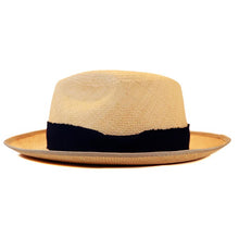 Load image into Gallery viewer, Carlisle Hats Elwood Panama Straw hat with wide brim and natural straw texture, suitable for sun protection and stylish summer wear.