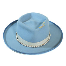 Load image into Gallery viewer, Grey Diamond Crown Low Top Fitzroy hat by Carlisle Hats, featuring a stylish crown design and comfortable low-top fit.