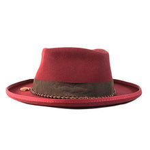 Load image into Gallery viewer, Carlisle Hats Diamond Crown Low Top Fitzroy Burgundy cap with grey accents, showcasing a stylish, casual design.