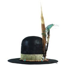 Load image into Gallery viewer, Grey Carlisle Hats hi top open crown custom fedora with a wide brim and structured crown, stylish and versatile for any outfit.