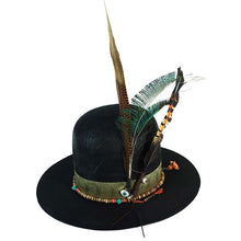 Load image into Gallery viewer, Grey Carlisle Hats hi-top open crown custom fedora with a stylish wide brim and unique crown design.