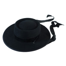 Load image into Gallery viewer, Carlisle Hats Spanish Racing Hat with a wide brim, lightweight design, and decorative band, ideal for equestrian or racing events.