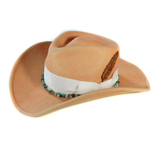 Load image into Gallery viewer, Cambridge Cowgirl Peach hat by Carlisle Hats, featuring a wide brim and stylish design in a soft peach color.