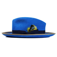 Load image into Gallery viewer, Carlisle Hats Fitzroy Street X Fedora in hand-dyed fur felt, showing the classic wide brim and stylish design.