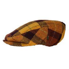 Load image into Gallery viewer, Carlisle Hats Kelly Harris Tweed flat cap with a classic checkered pattern and structured brim, perfect for stylish outdoor wear.