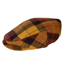Load image into Gallery viewer, Carlisle Hats Kelly Harris Tweed flat cap with a classic tweed pattern, featuring a rounded crown and short brim.