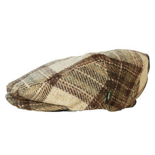 Load image into Gallery viewer, Carlisle Hats Kelly Harris Tweed flat cap with a classic herringbone pattern, featuring a curved brim and traditional stitching.