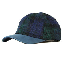 Load image into Gallery viewer, Carlisle Hats baseball cap made with Harris Tweed fabric and leather accents, featuring a classic structured design.