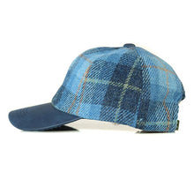 Load image into Gallery viewer, Carlisle Hats baseball cap featuring Harris Tweed fabric and leather accents, showcasing classic style and craftsmanship.